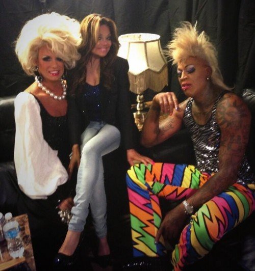Dennis Rodman Totally Cross Dressed out at Celebrity Apprentice Finale