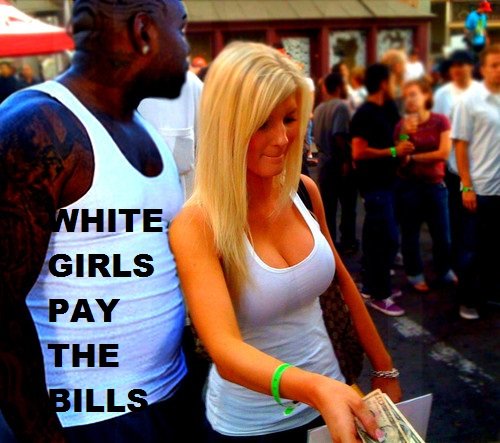 Covered in photos of blond white women beside black men, the flier ultimate...