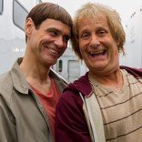 Jim Carrey, left, and Jeff Daniels in a set photo from Dumb and Dumber To